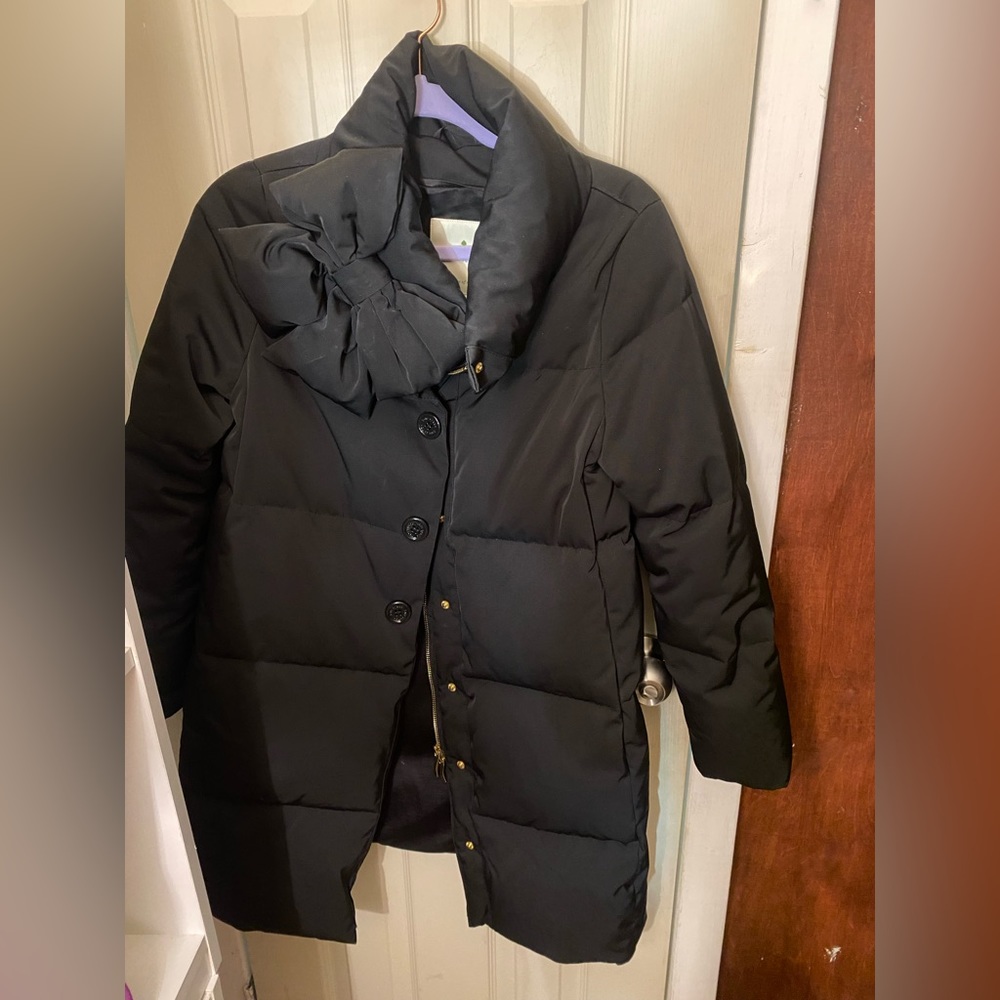 Kate spade bow tie neck down coat